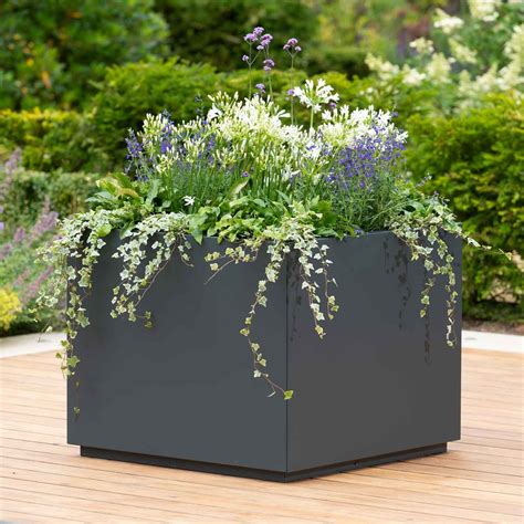 cheap metal square box planter|60cm square planters for outdoor.